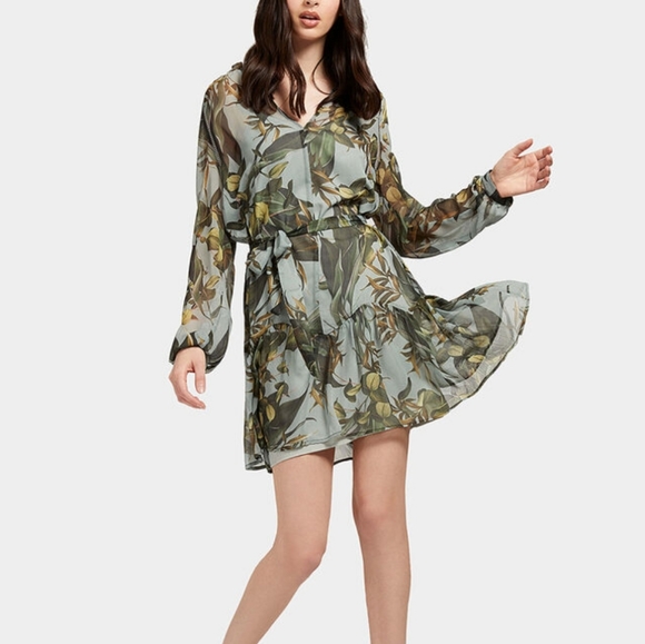 New Guess Veronica Chiffon Dress - Picture 2 of 6